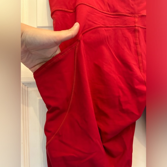 Lululemon Fast & Free 7/8 Tight II *Non-Reflective Nulux Dark Red size 18 - Picture 10 of 12